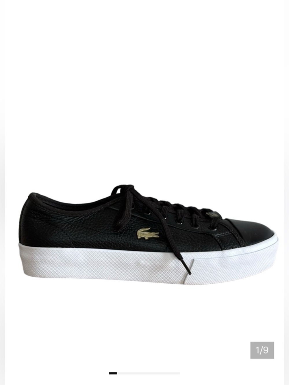Lacoste Black Leather Sneakers Women’s Clean Girl Minimalist Streetwear